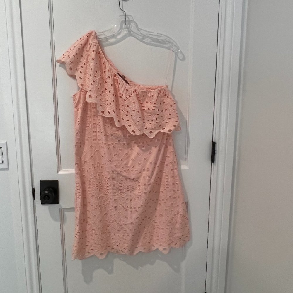 ANNE TAYLOR LOFT - Pink Eyelet Dress - Size 8